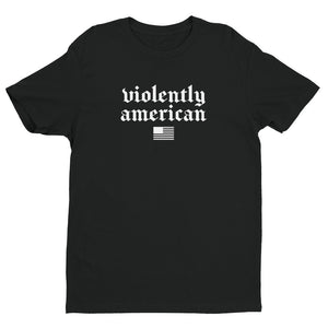Violently American Black/White Premium Short Sleeve T-shirt | NoQuarter.us