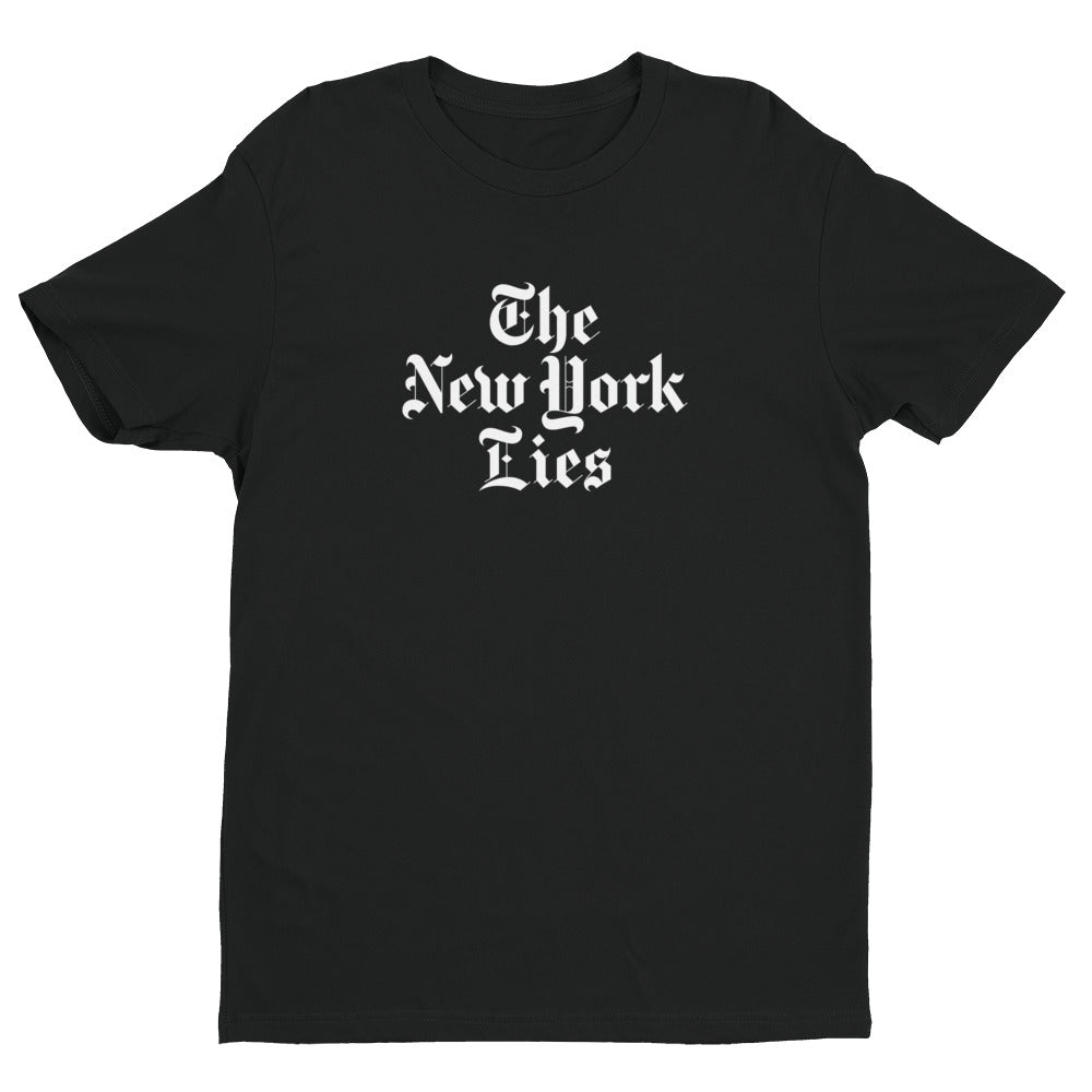 NY Lies Black Stack Premium Short Sleeve T-shirt | NoQuarter.us